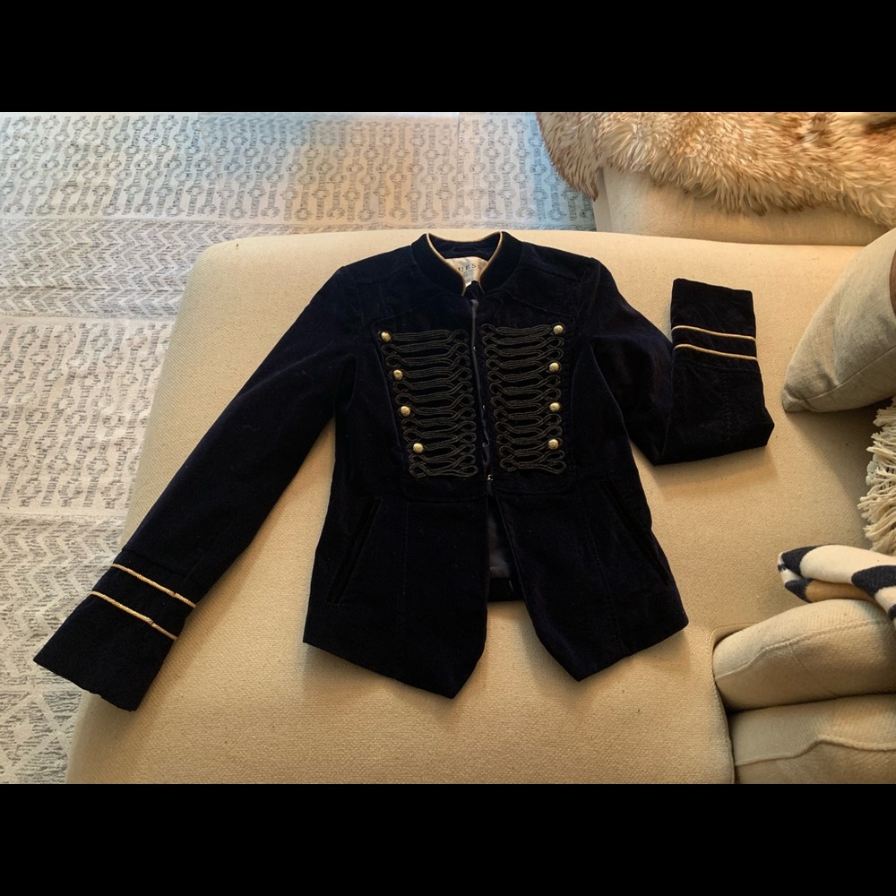 Guess navy jacket with gold details
